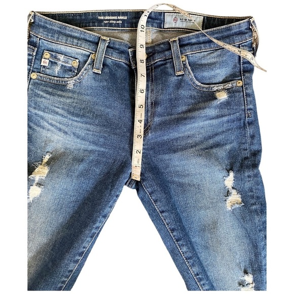 AG ADRIANO GOLDSCHMIED LEGGING ANKLE WITH STEP FRAY HEM SZ 27R - Picture 9 of 10